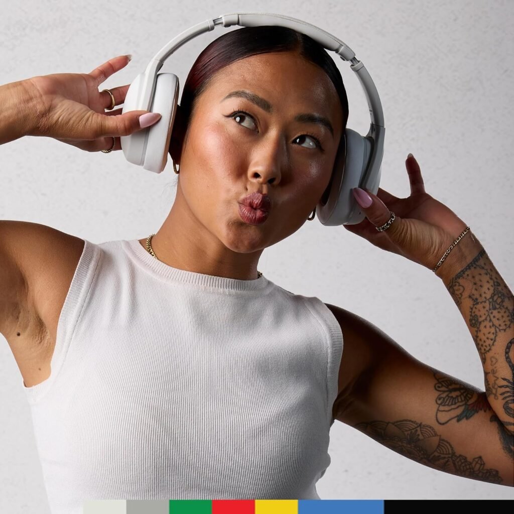 Skullcandy Crusher Evo Over-Ear Wireless Headphones with Sensory Bass with Charging Cable, 40 Hr Battery, Microphone, Works with iPhone Android and Bluetooth Devices - Grey