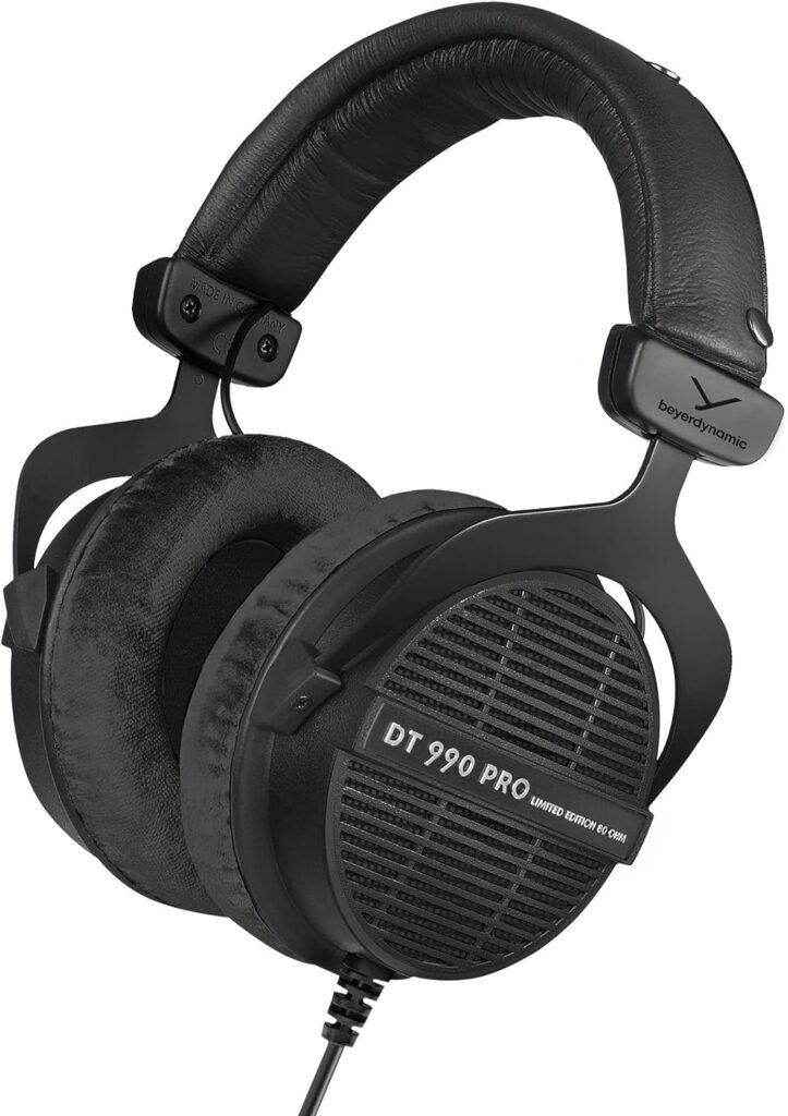 beyerdynamic DT 990 Pro 250 ohm Over-Ear Studio Headphones For Mixing, Mastering, and Editing